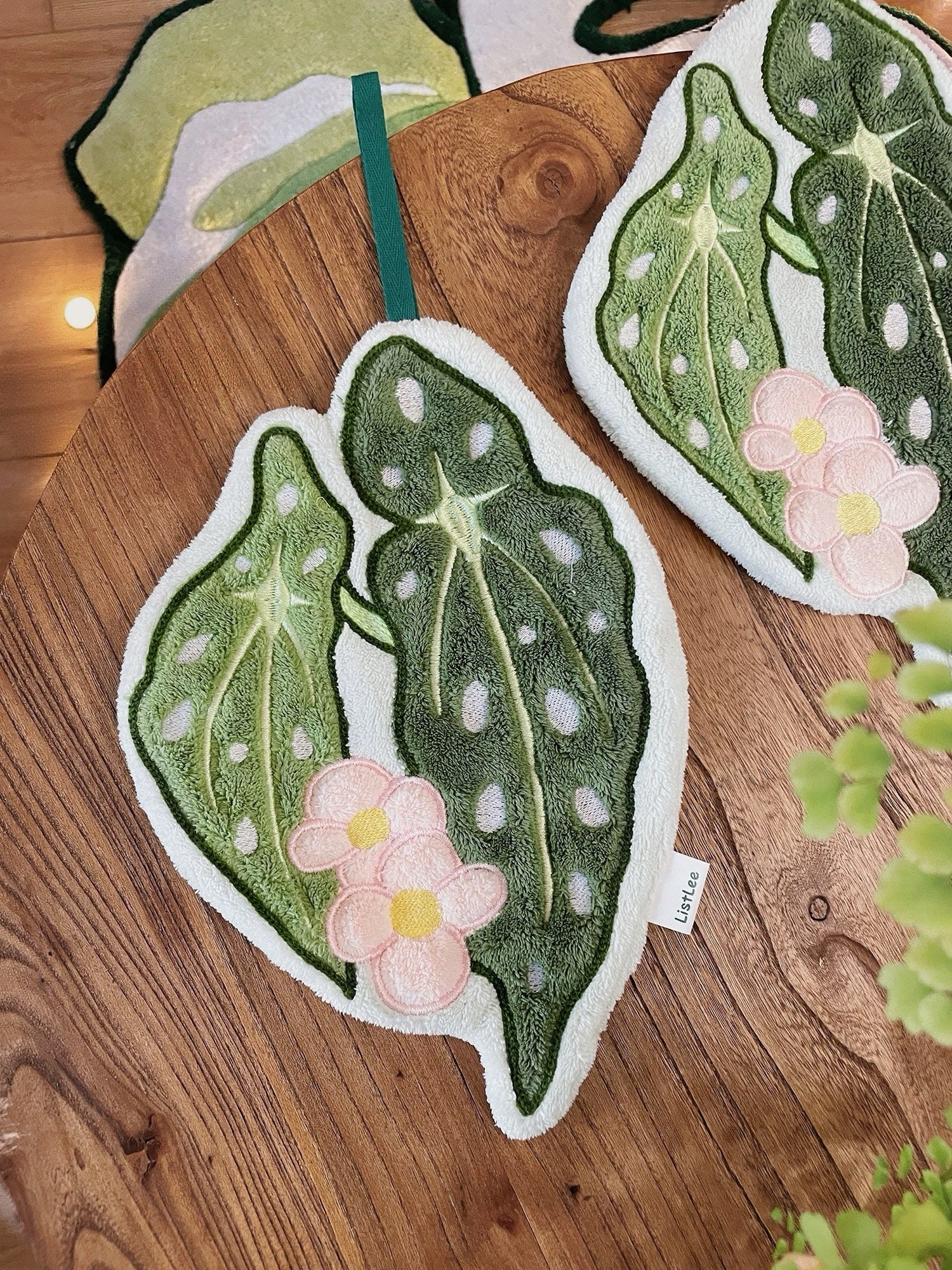 Coral Fleece Hand Towel for Home - Tropical Plants