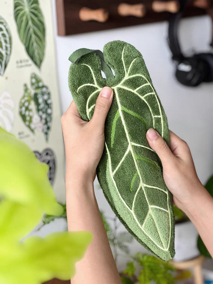 Coral Fleece Hand Towel for Home - Tropical Plants