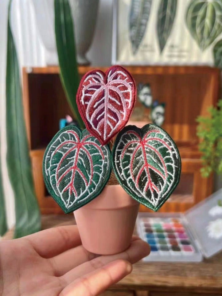 Handmade Embroidered Potted Plants - Desk Decor/Pins