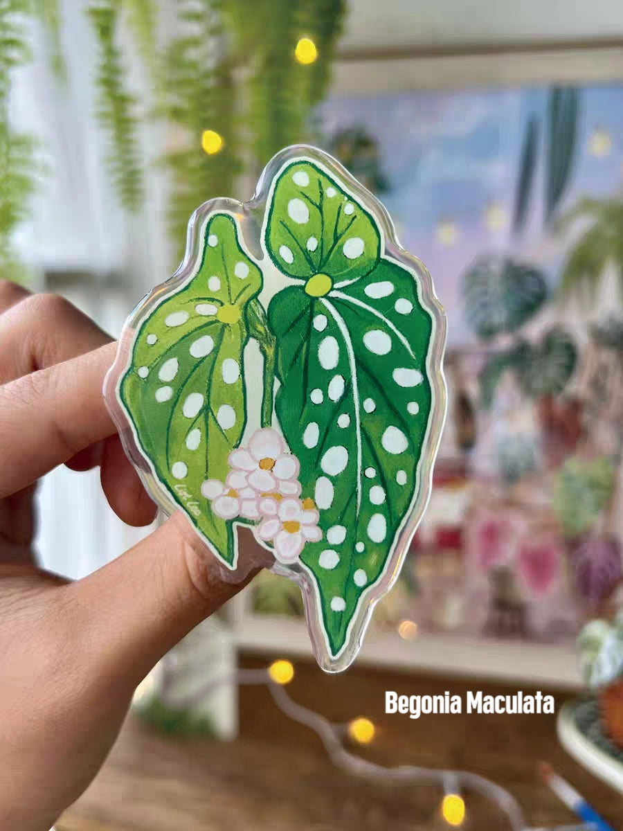 Rotatable Refrigerator Magnet - Simple Leaf