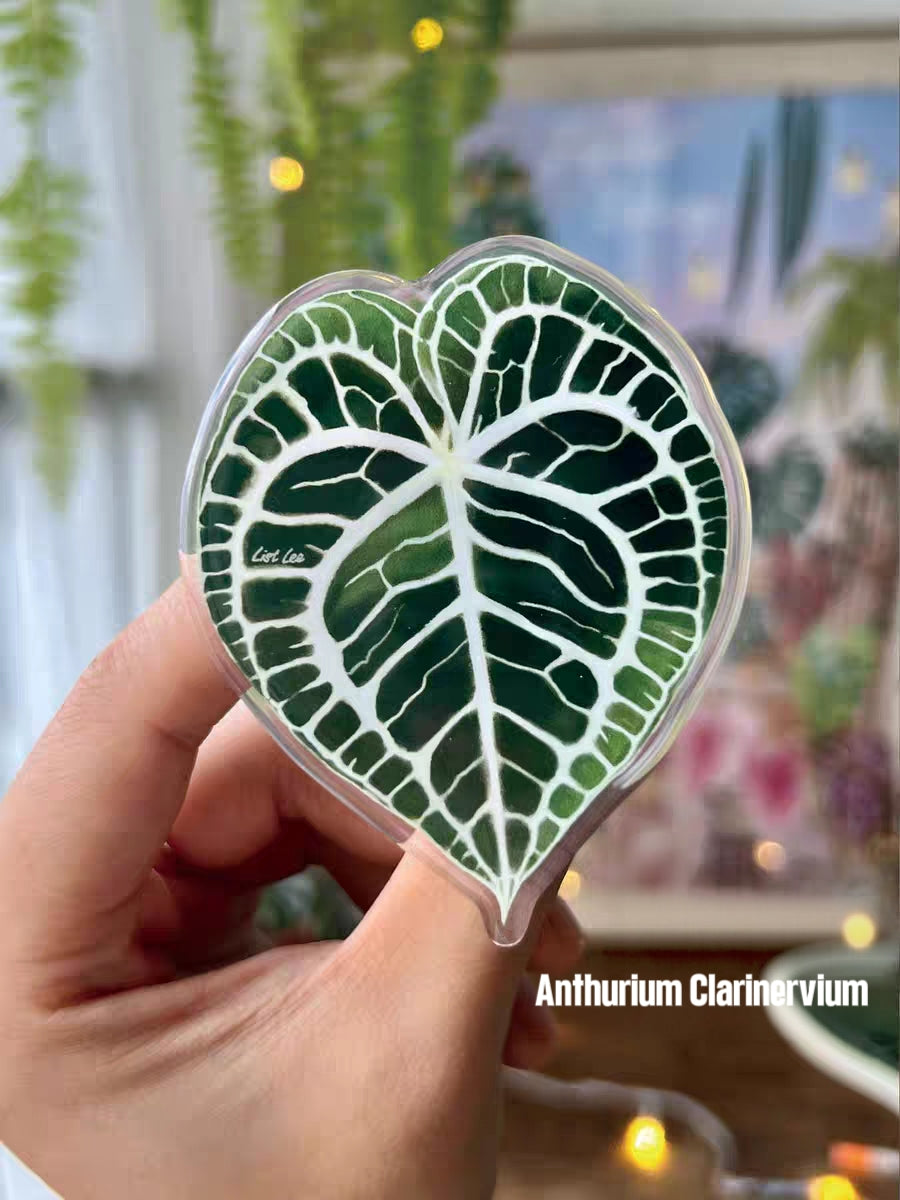 Rotatable Refrigerator Magnet - Simple Leaf