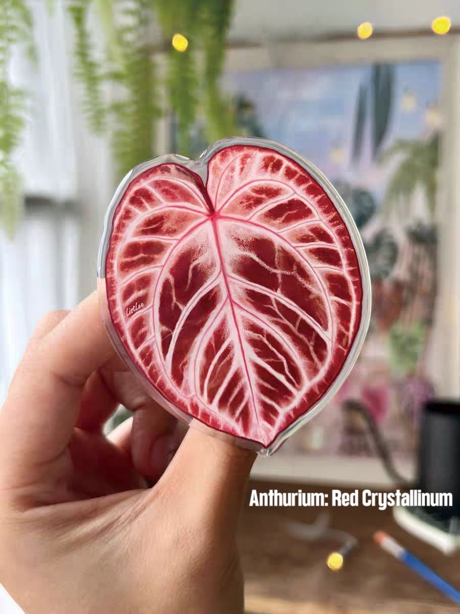 Rotatable Refrigerator Magnet - Simple Leaf