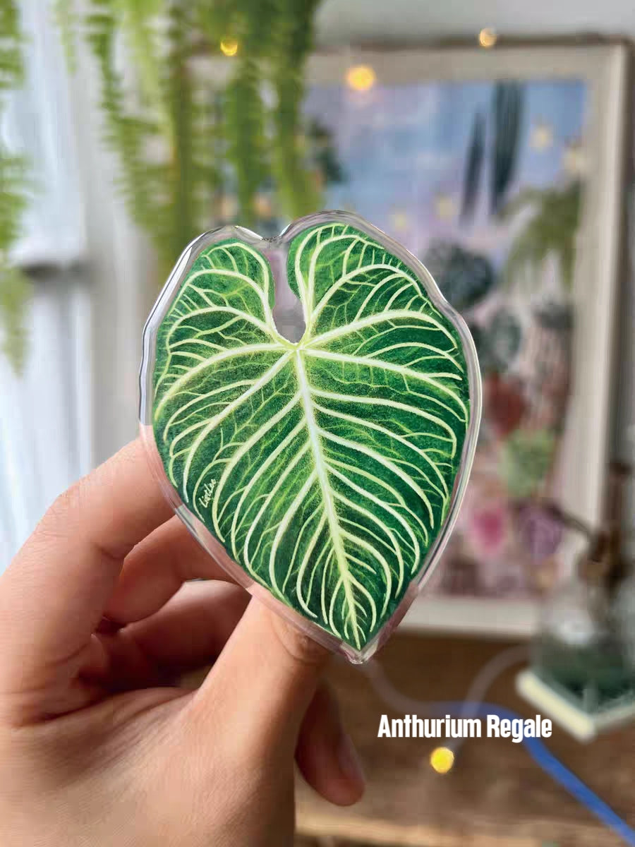 Rotatable Refrigerator Magnet - Simple Leaf