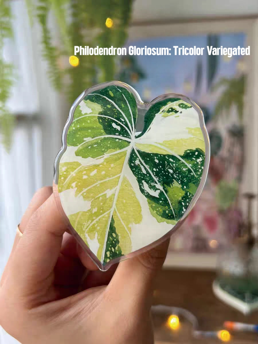 Rotatable Refrigerator Magnet - Simple Leaf