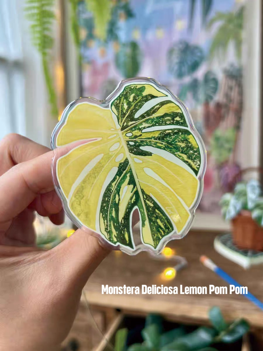 Rotatable Refrigerator Magnet - Simple Leaf