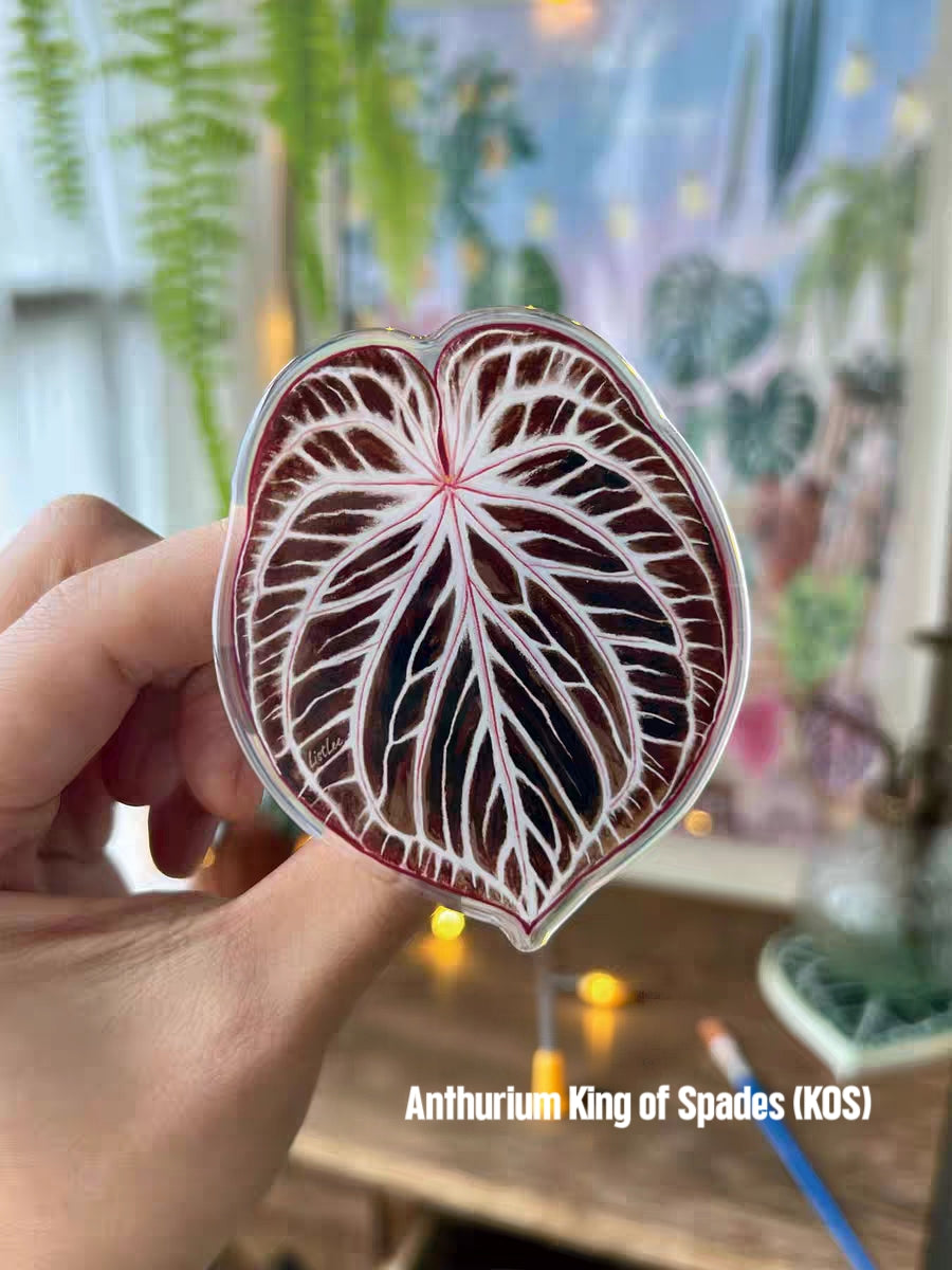 Rotatable Refrigerator Magnet - Simple Leaf