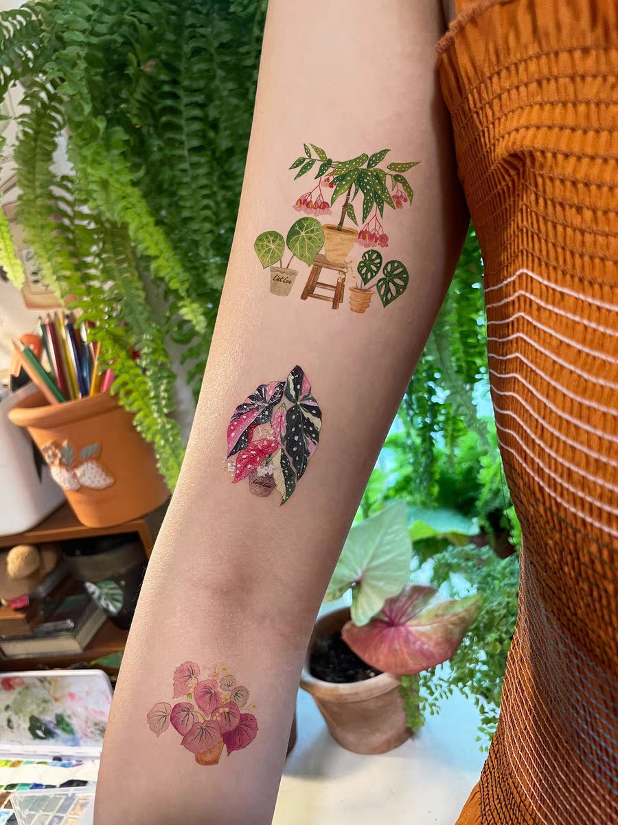 Temporary Tattoo Stickers - Plants and Flowers