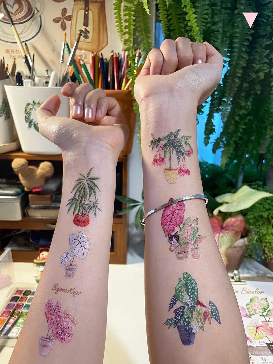 Temporary Tattoo Stickers - Plants and Flowers