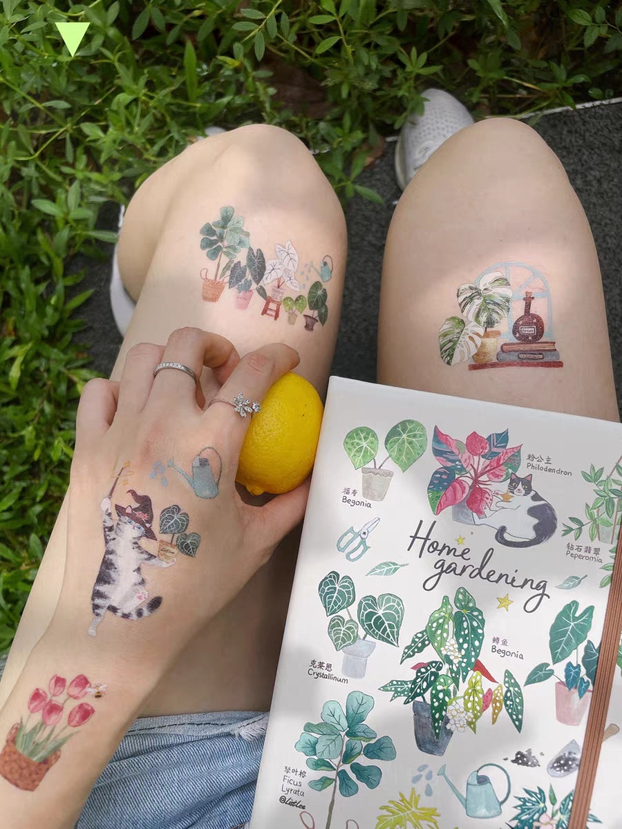 Temporary Tattoo Stickers - Plants and Flowers