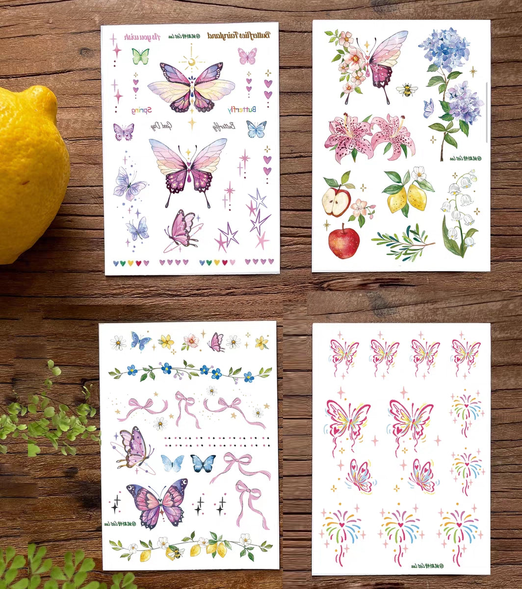 Temporary Tattoo Stickers - Plants and Flowers